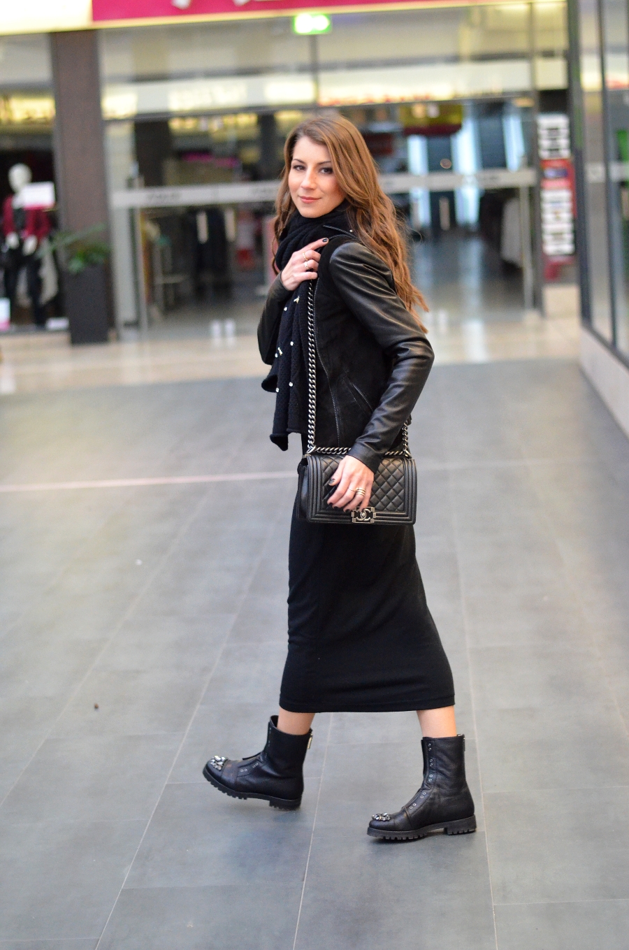 all black outfit maxi dress