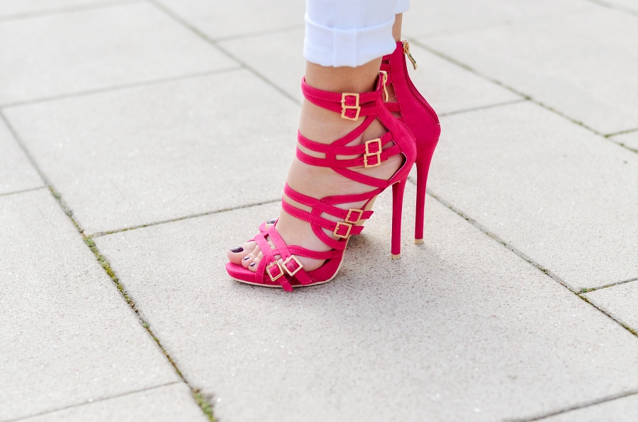 pink heels and sandals style fashionblog