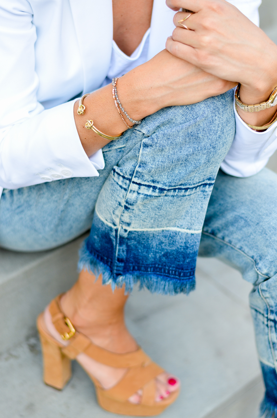 flare jeans cropped outfit sommer look style