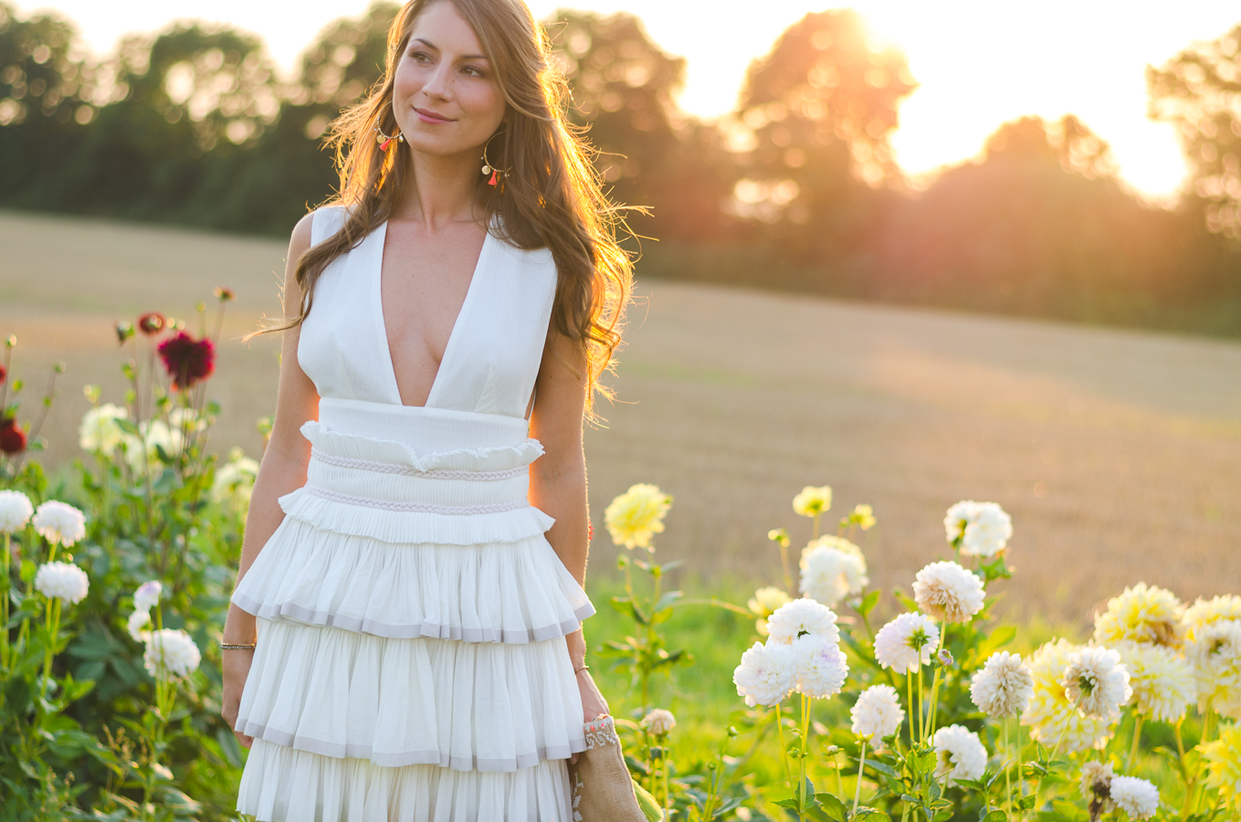 isabel marant dress bohemian v-neck summer outfit